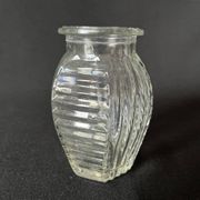 Vase à jacinthe en verre motif géométrique Art Déco 1930