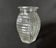 Art Deco geometric pattern glass hyacinth vase, 1930