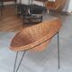 Fauteuil rotin corbeille des années 50