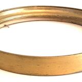 Round golden wood frame