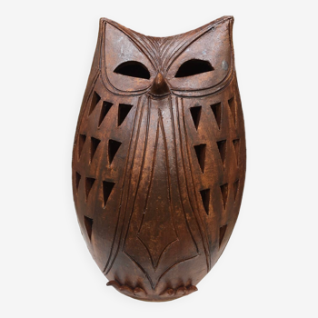 Sandstone owl lamp