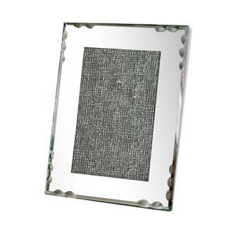 Small mirror frame in chiseled and beveled glass