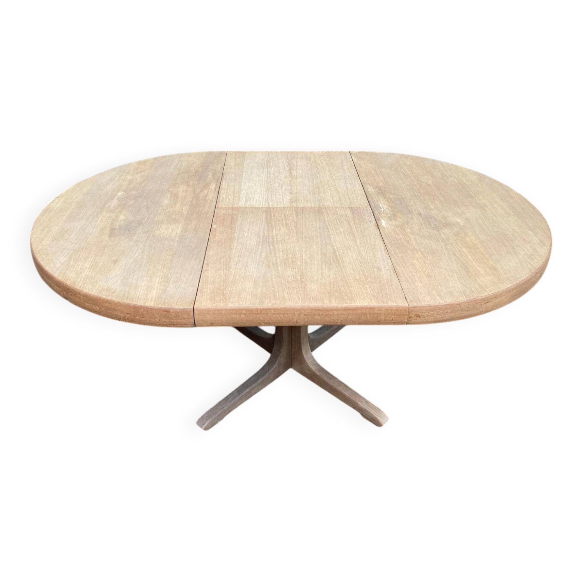 Authentic Scandinavian dining table BAUMANN stripped in teak 1960