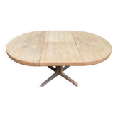 Authentique table à manger scandinave BAUMANN décapée en teck 1960