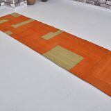 Orange And Green Vintage Kilim Runner sku 3857