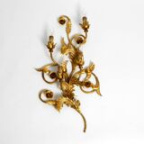 XL 1960s Italian gold-plated wall lamp with four sockets | heigh 80ccm