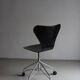 3117 Black swivel chair by Arne Jacobsen for Fritz Hansen