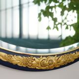 Art deco carved wooden mirror