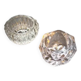 Vintage crystal salt and pepper shakers