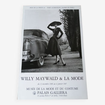 Affiche willy maywald et la mode paris 1986