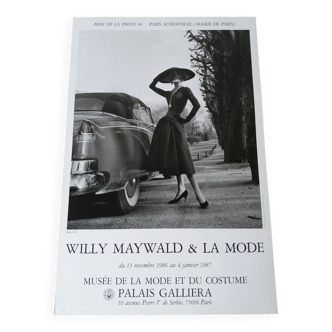 Affiche willy maywald et la mode paris 1986