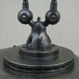 Vintage Jielde Floor Lamp Double Graphite Industrial 4 arms by Jean Louis Domecq France 1960