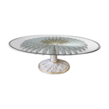 Oval coffee table "palm tree" in metal and glass