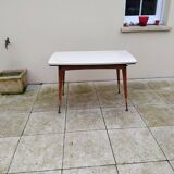 Vintage formica table adjustable in height and extendable 1950