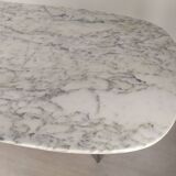 Marble design table 6 chairs 1970