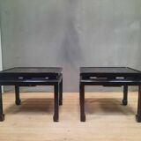 Pair of lacquered sofa ends