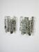 Pair of J.T. Kalmar 'Ice Cube' wall lights, frosted glass, Austria 1970s