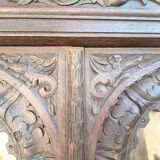 Renaissance oak library buffet from the 19th century.