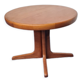 Table ronde vintage 1960 extensible en teck