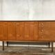 Enfilade bahut meuble tv hifi vintage pieds fuseaux  teck - 50/60 - look scandinave