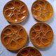 5 oyster or brown shell plates in good condition
