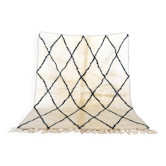 Tapis berbère marocain Beni Ouarain à Losanges noirs 210 x 160 cm