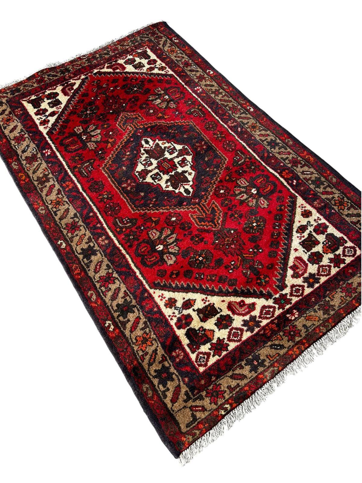 Handmade Persian Hamadan rug 100cm x 160cm