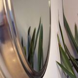 Miroir rond en métal , Italie années 1970