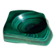 Cendrier en bloc de malachite solide vintage / Vide-Poche — Géométrique lourd de 1,34 kg