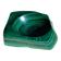 Cendrier en bloc de malachite solide vintage / Vide-Poche — Géométrique lourd de 1,34 kg