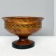 Grand Tour bowl with pedestal made of veined beech, inlays, England, 19th century