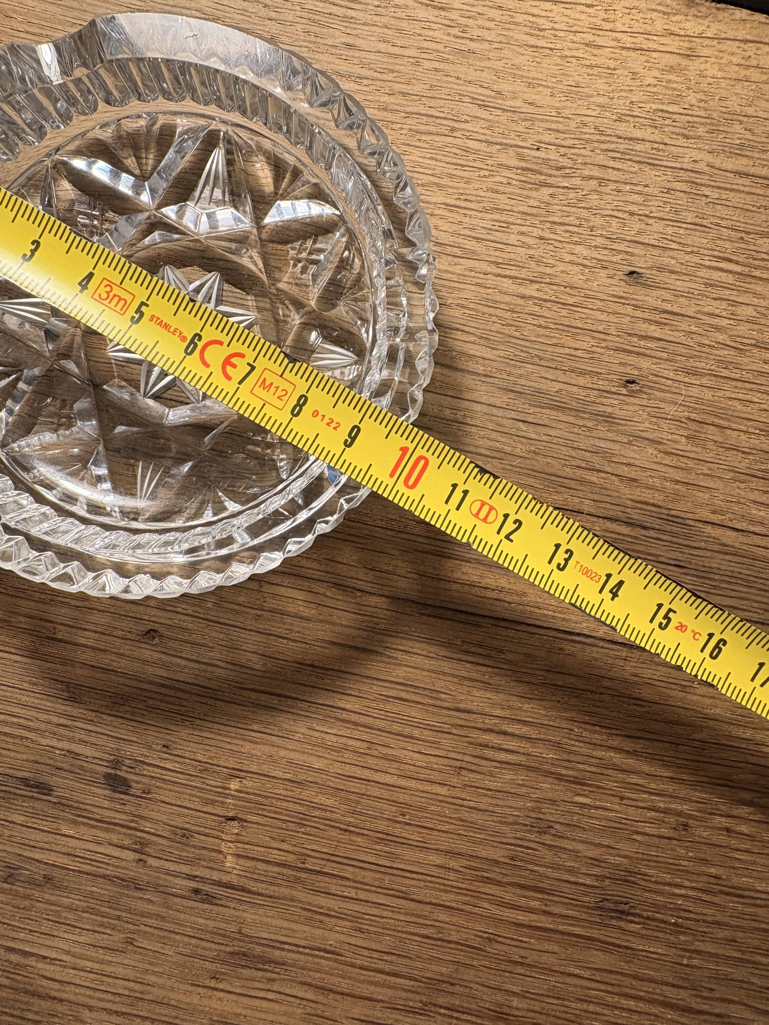 Cut crystal ashtray – in the style of Bohemian crystal