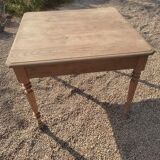 Table de ferme bois massif tiroir aéro-gommée
