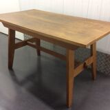 Table light oak by Rene Gabriel around 1950 reconstruction