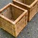 2 storage boxes in woven rattan and wicker, IKEA Branas style.