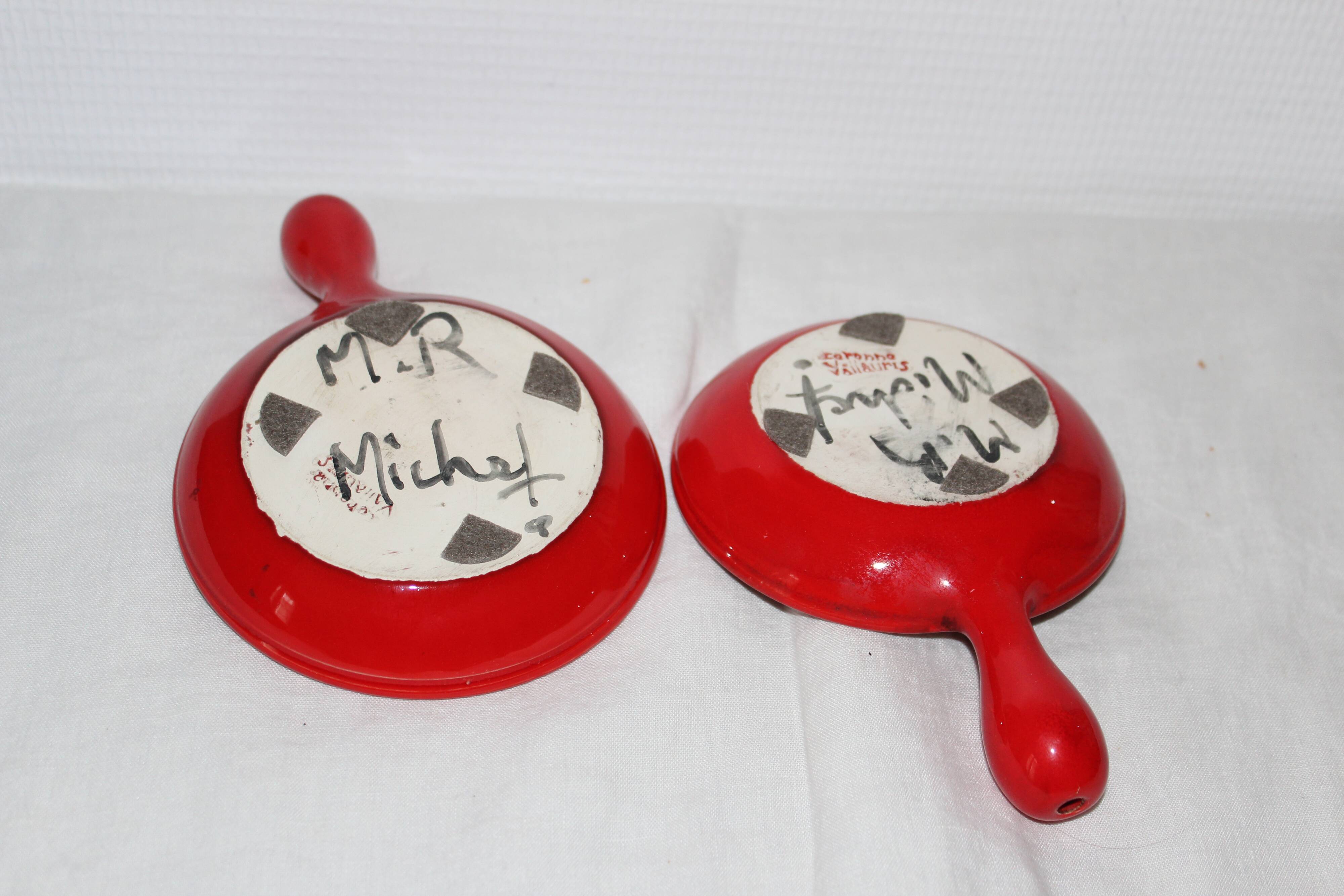 Set of two cups cerenne vallauris 1950