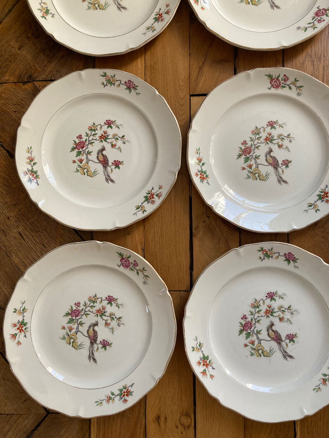 Set of 9 Regency plates