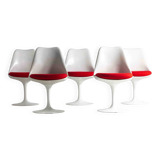 Magnifique ensemble de 5 chaises tulipes par Eero Saarinen pour Knoll International, années 1970