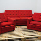 Ensemble de salon vintage bloc de l’Est, Tchécoslovaquie, années 1970