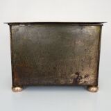 Antique brass coal box fireplace coal scuttle vintage coal storage box