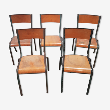 Old vintage school chairs