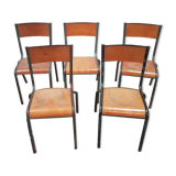 Ancienne chaises d'école vintage