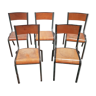 Ancienne chaises d'école vintage