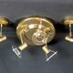 Late 20th Century Modern Full Brass Sconces and Flush Mount by Fase - 3 Piece Set