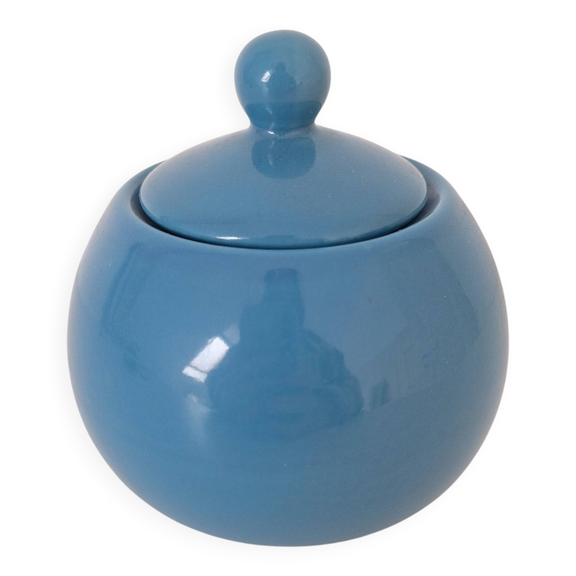Ceramic pot / Sugar bowl / Blue sweet jar