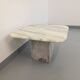 Table basse vintage en marbre blanc des années 70
