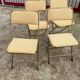 Set of 4 vintage folding chairs / 70's theater armchairs