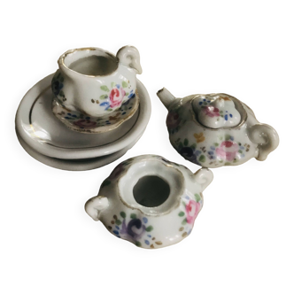 Dinette vintage flowered porcelain