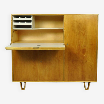 Dutch vintage birch series sideboard – secretaire CB01 designed by Cees Braakman for Pastoe, 1950s