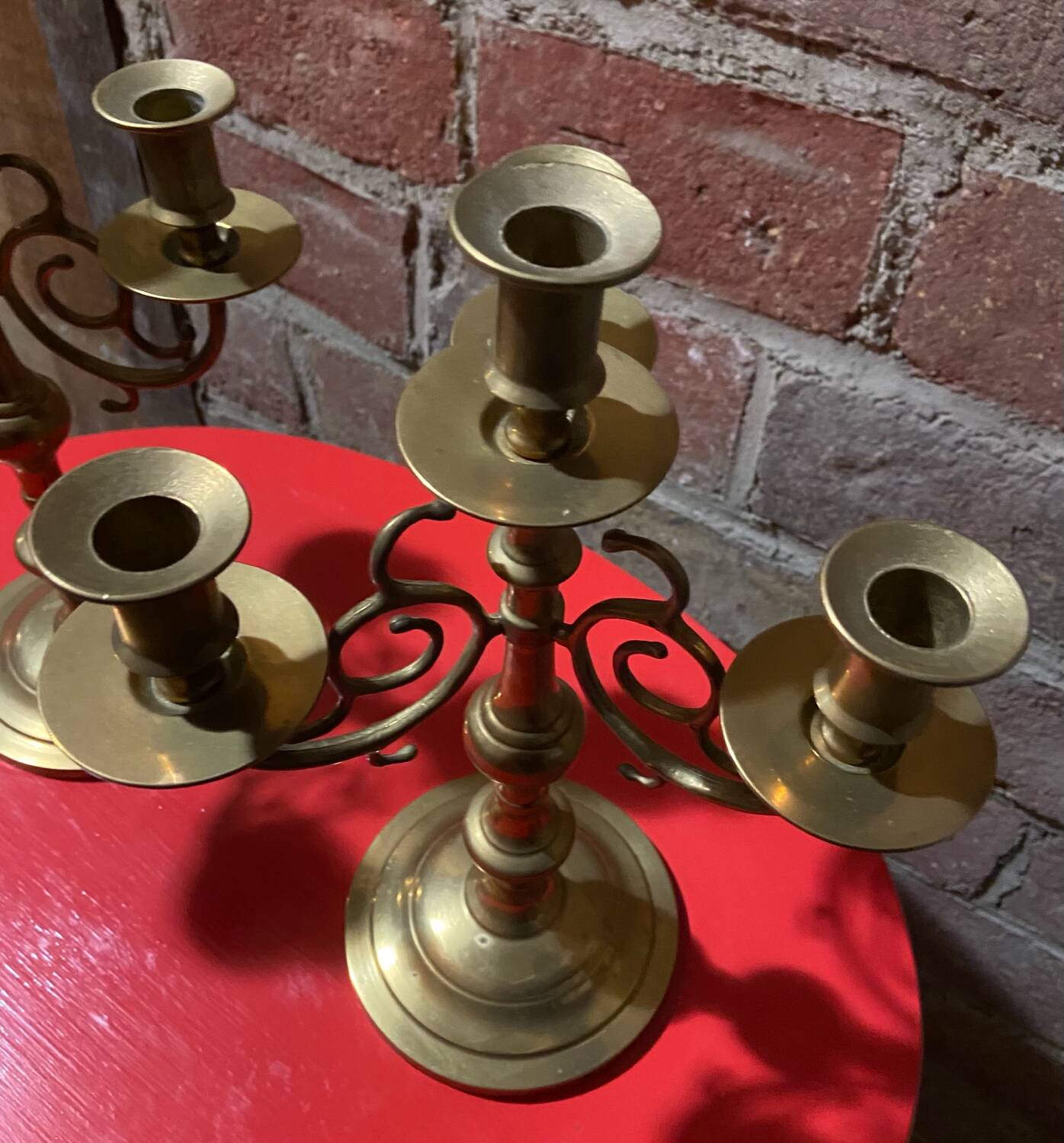 Pair of vintage brass candlesticks